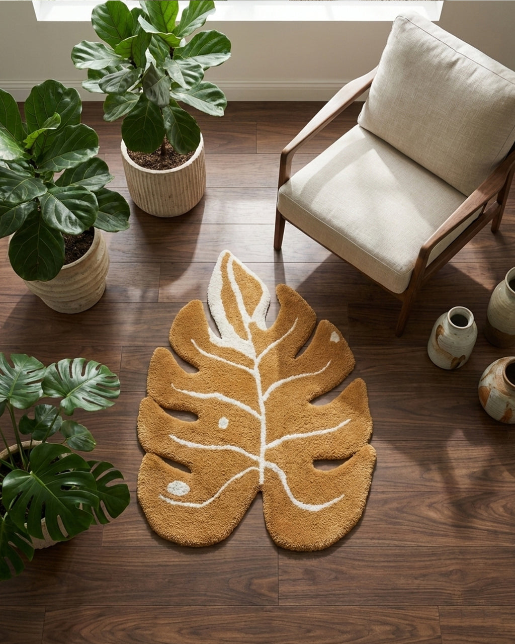 Bage Monstera Leaf Rug