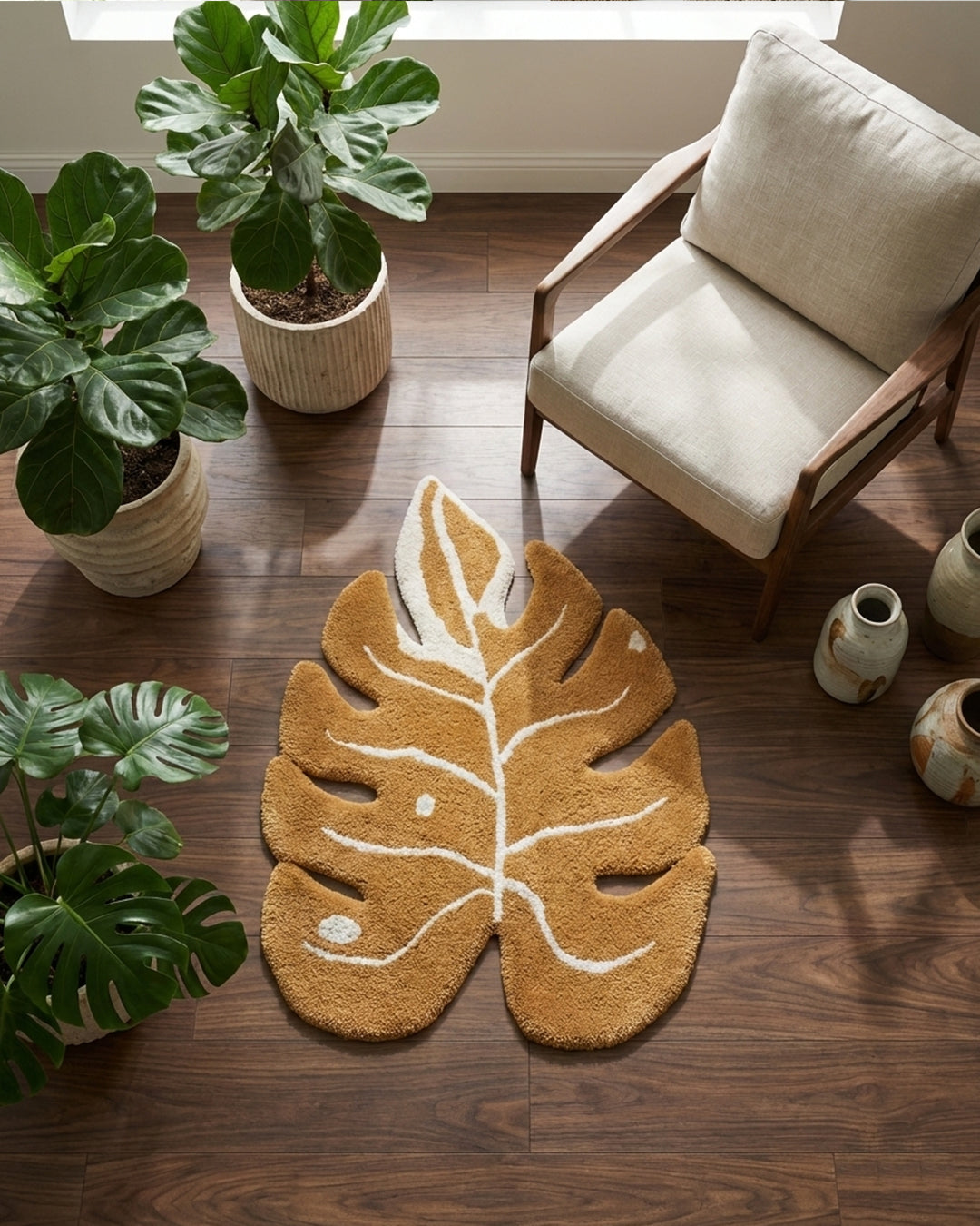 Bage Monstera Leaf Rug