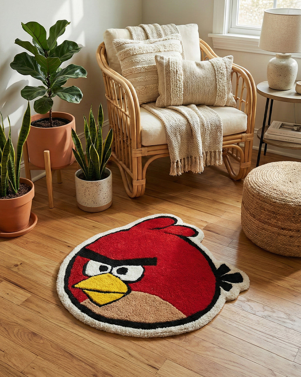 Red Angry Bird Rug