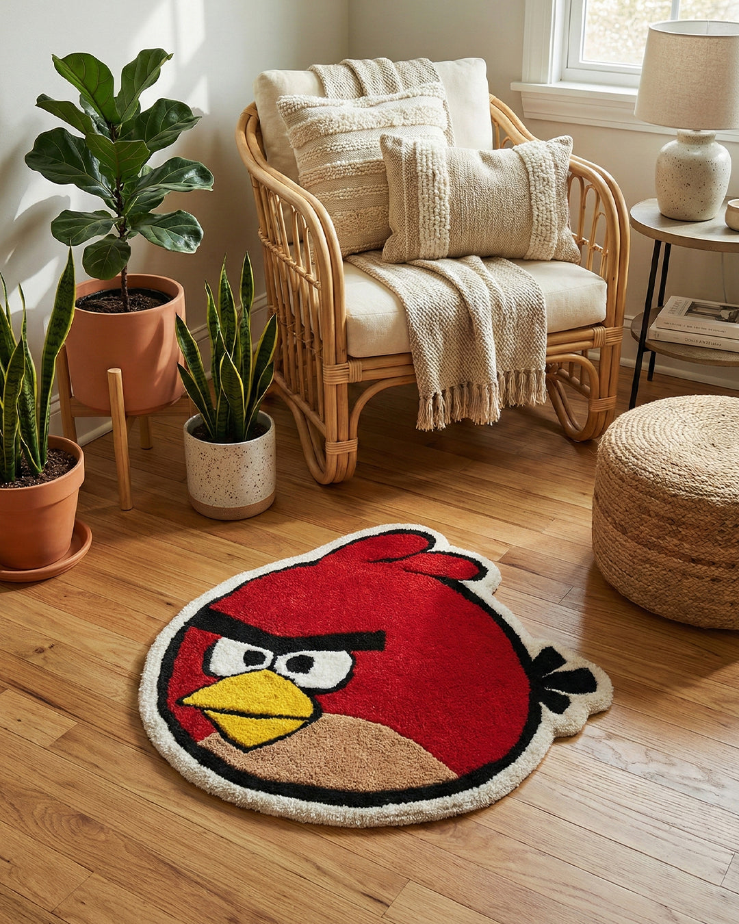 Red Angry Bird Rug